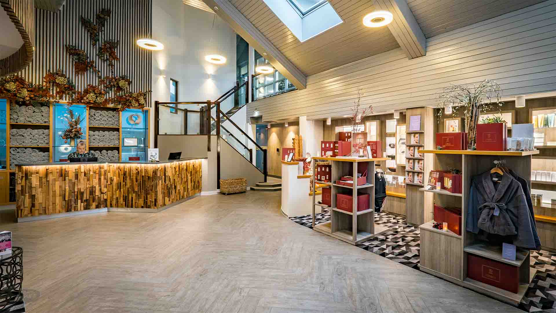 The spa shop and reception
